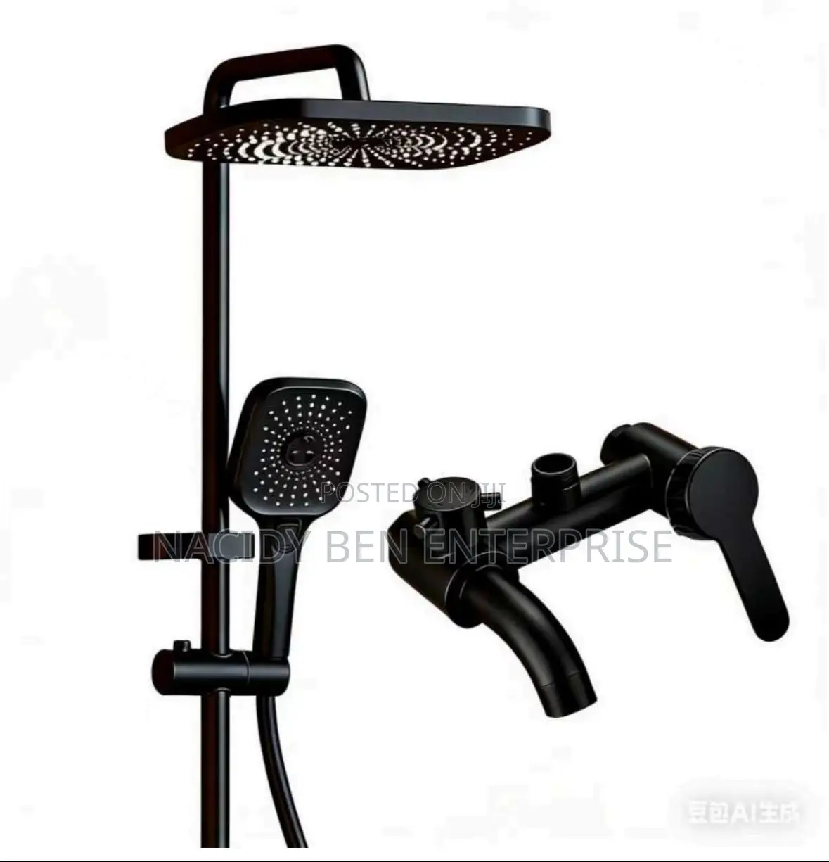Black Stainless Steel Shower Set