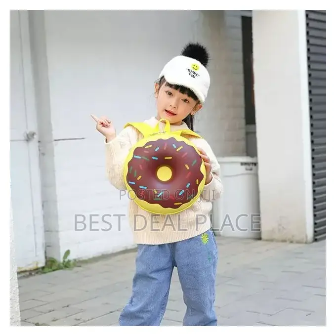 Children Cute Donut School Backpack Bag - Waterproof