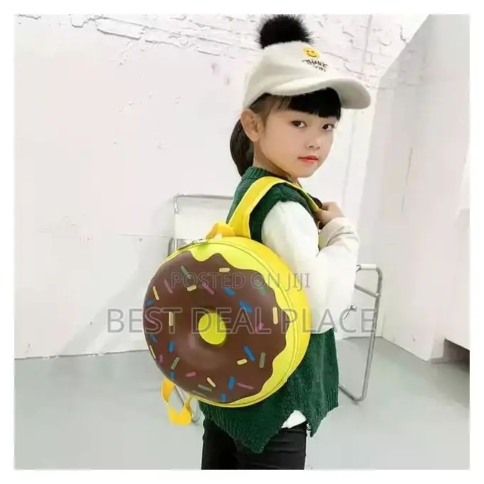 Children Cute Donut School Backpack Bag - Waterproof