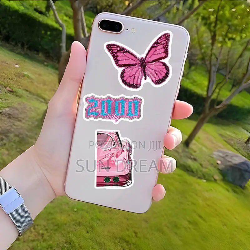 50 Pieces Pink Barbie Stickers Pink Y2k Stickers Home Decoration