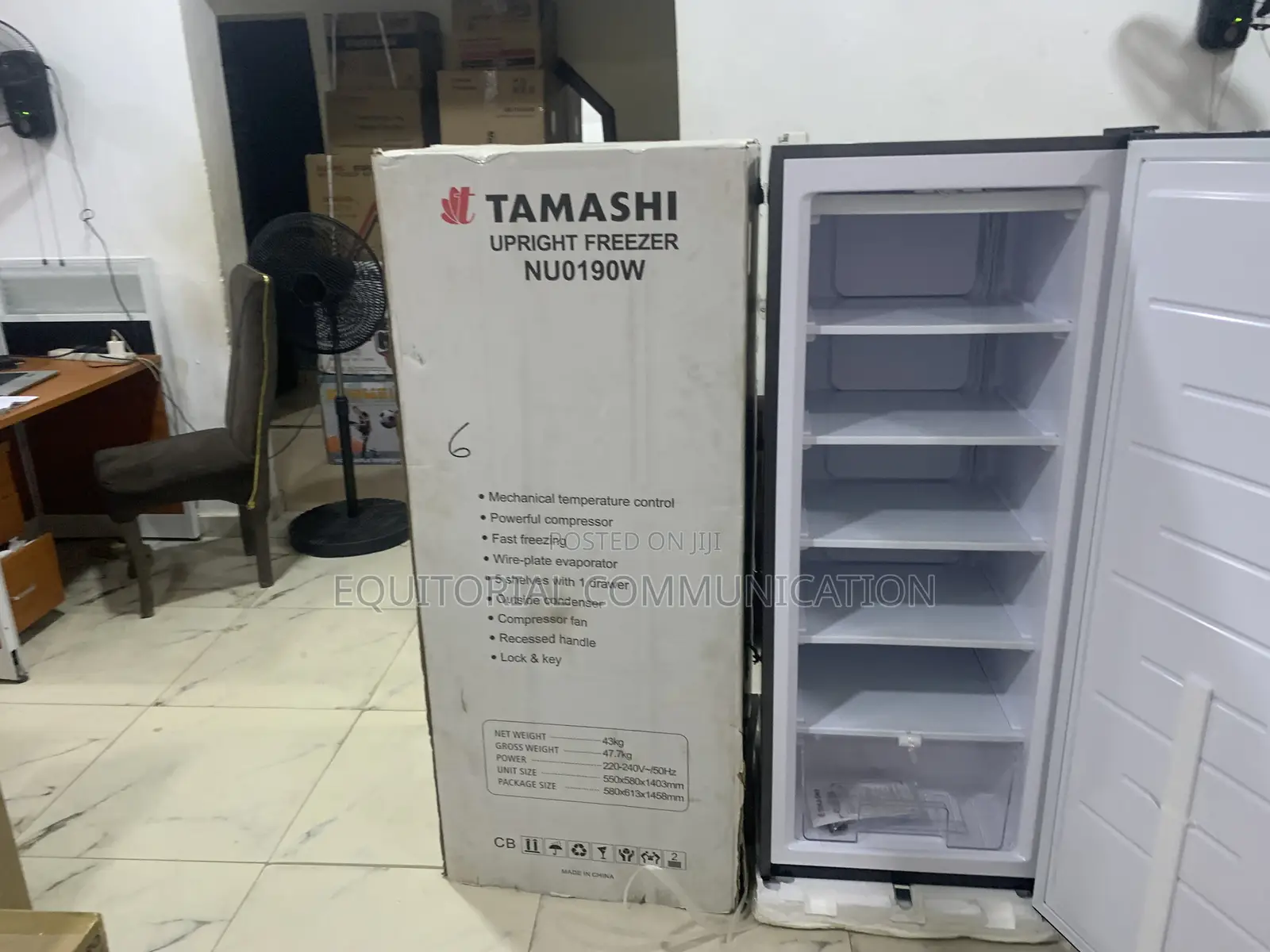 Tamashi Nuo190w Upright Fridge – Powerful Cooling System