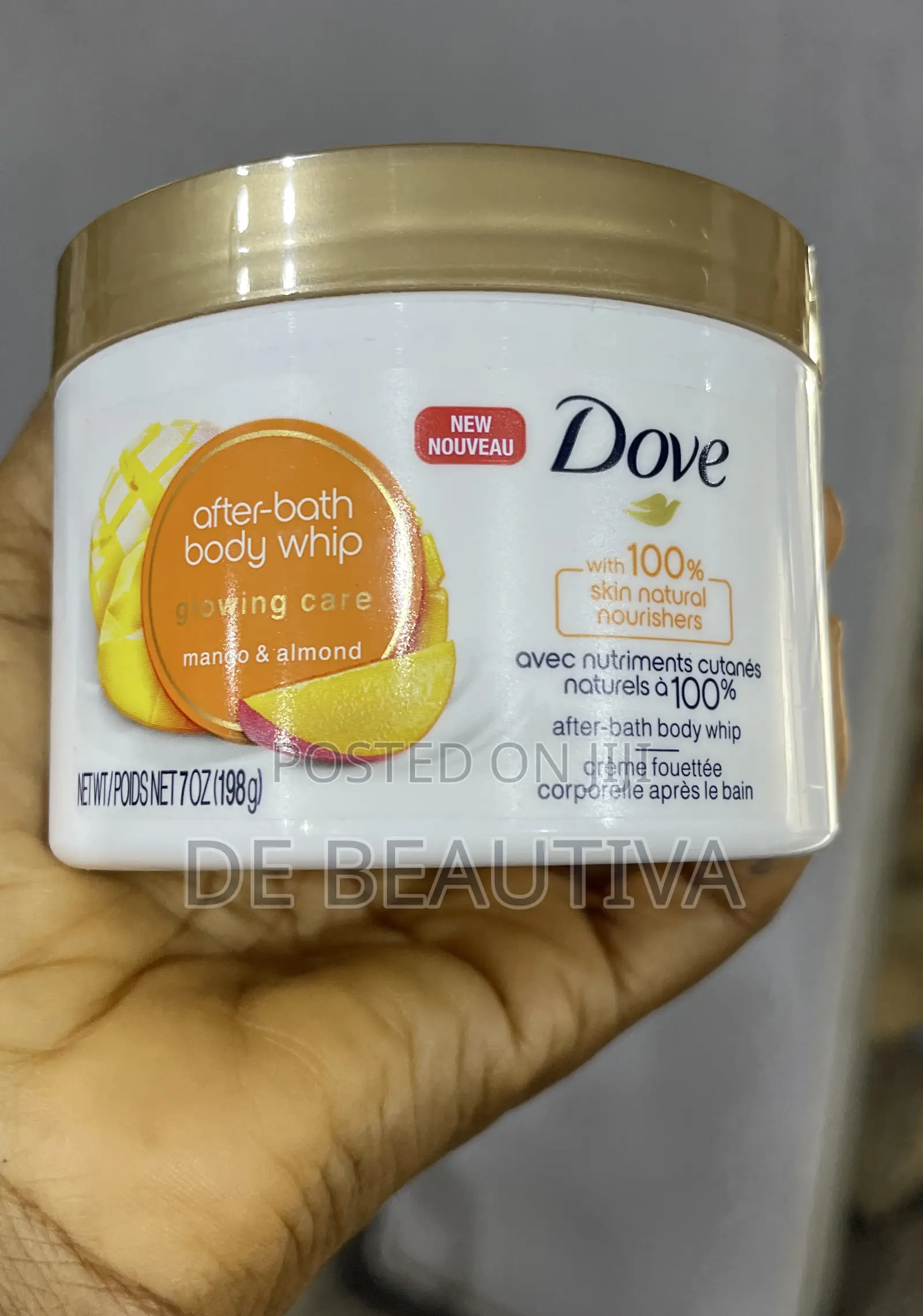 Dove After-Bath Body Whip – Glowing Care (Mango Almond) 198g