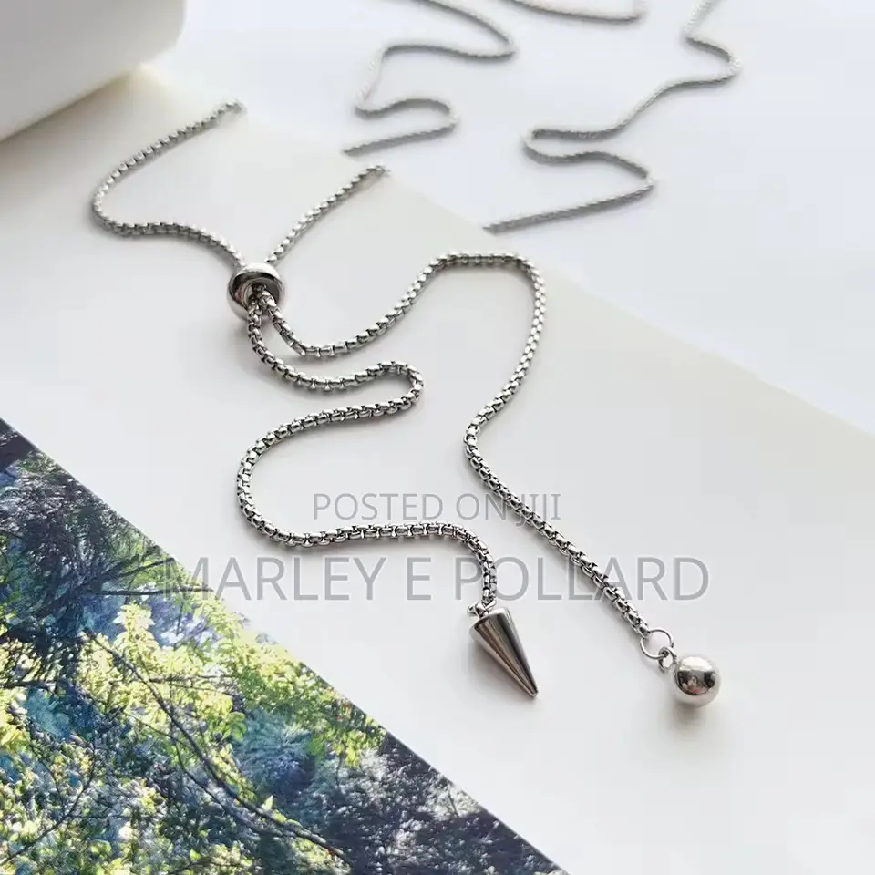 Stainless Steel Ball Silver Ball Necklace Women Men’S Chain