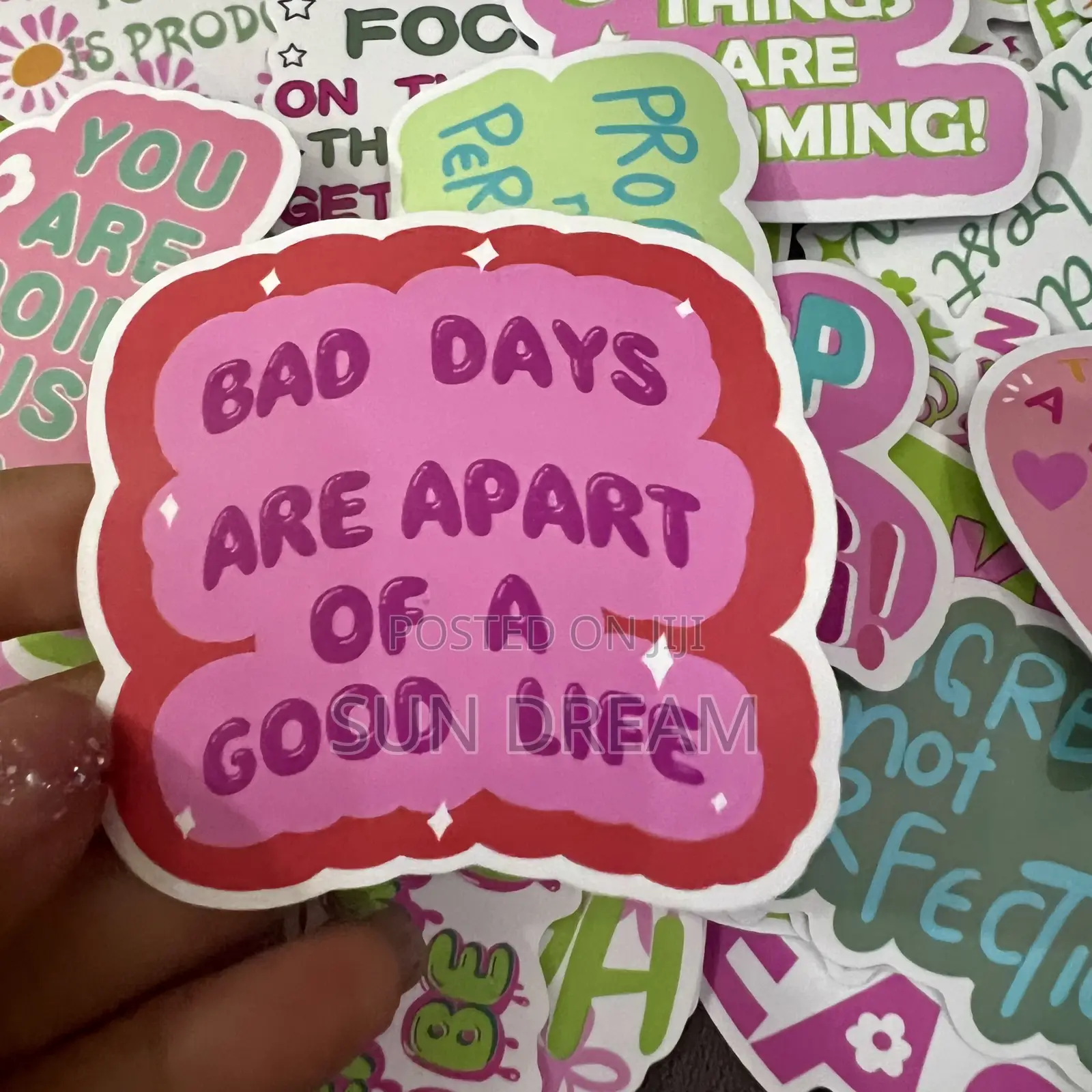 100 Pieces Girly Self Esteem Stickers Positive Vibe Sticks Slef Love