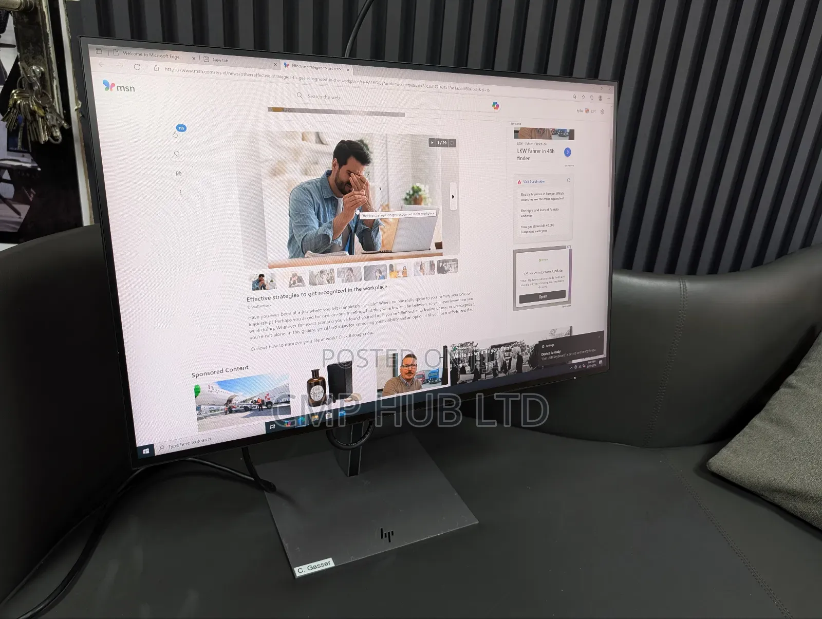 Hp 24-Inch Professional Ips Monitor, Featuring a 1920 × 1200 (Wuxga)