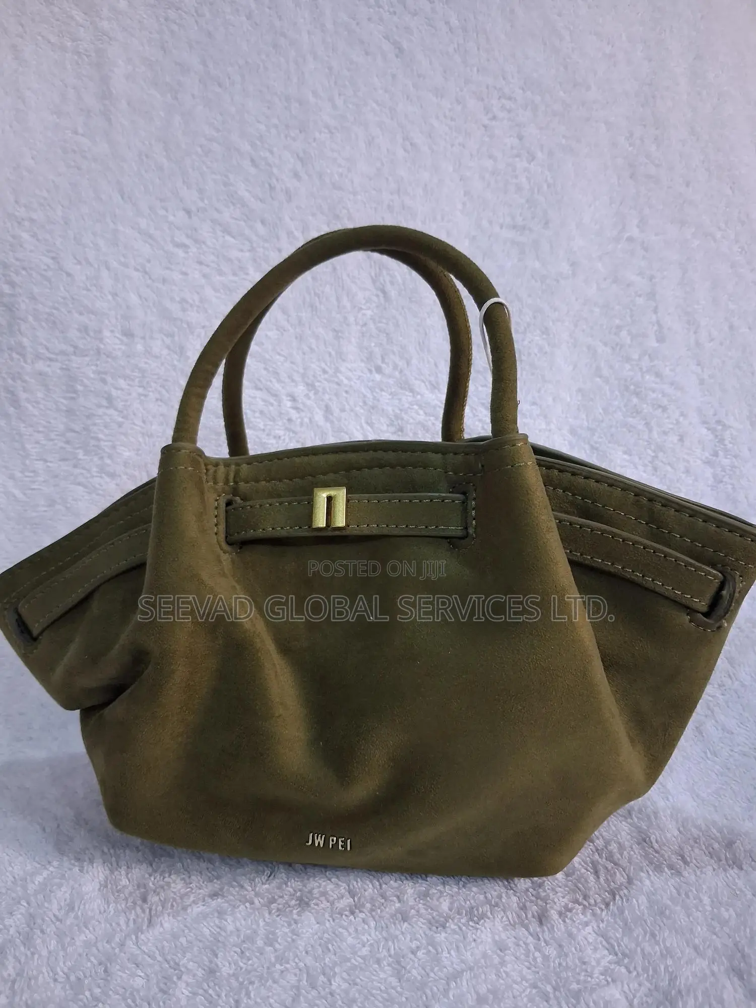 Women's Suede Leather Brown Small Size Handbag