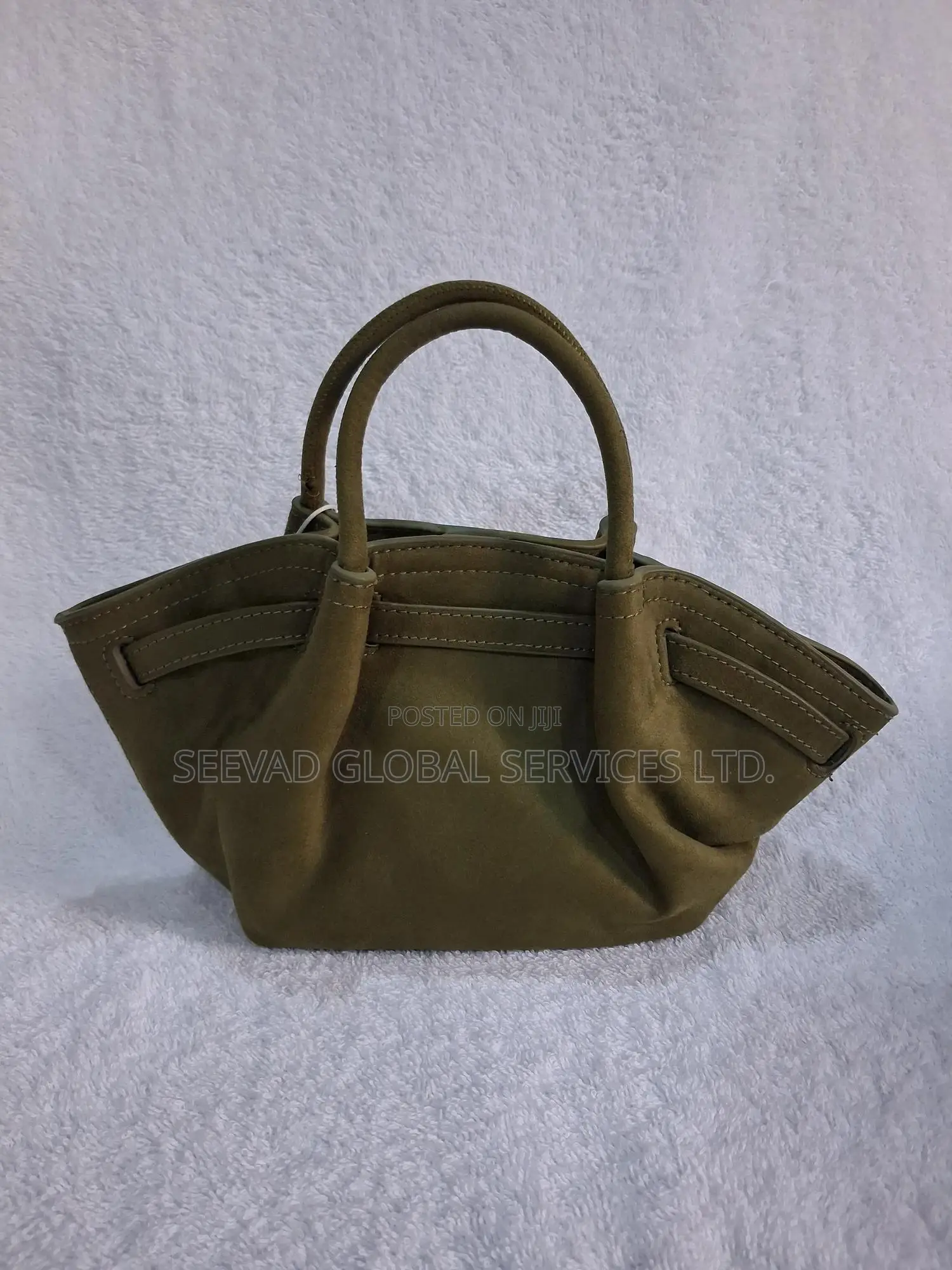 Women's Suede Leather Brown Small Size Handbag