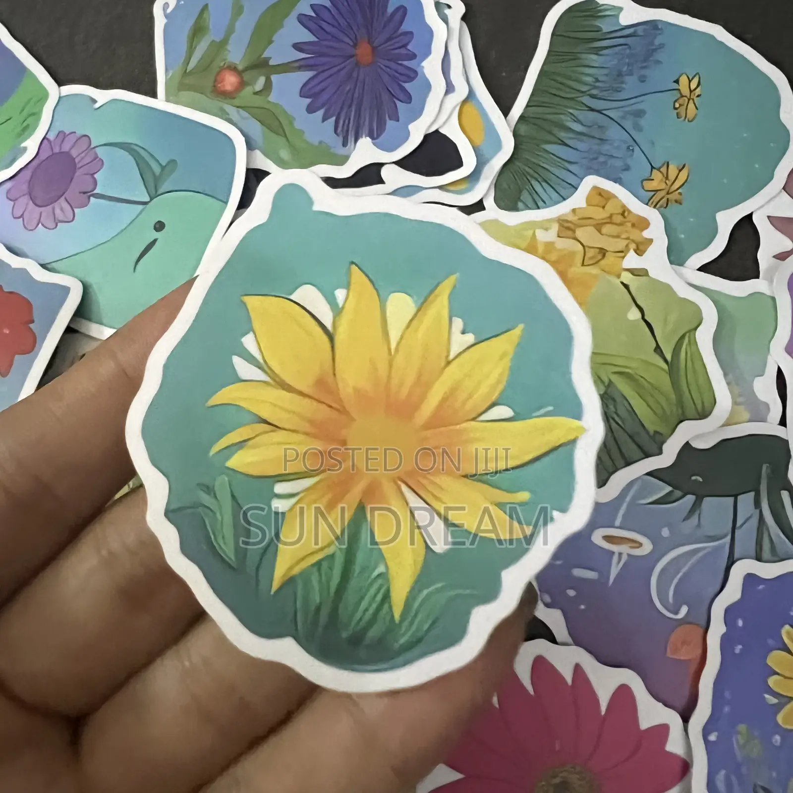 50 Pieces Flower Stickers Home Decoration Cup Accessories