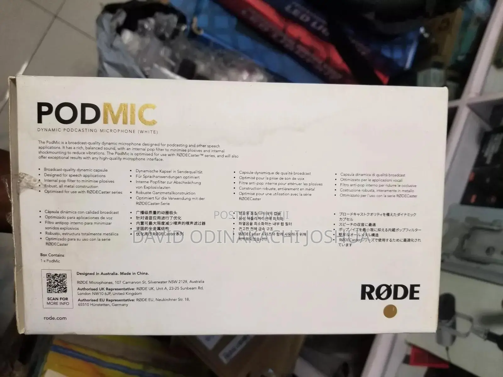 Røde Podmic, A Dynamic Podcasting Microphone.