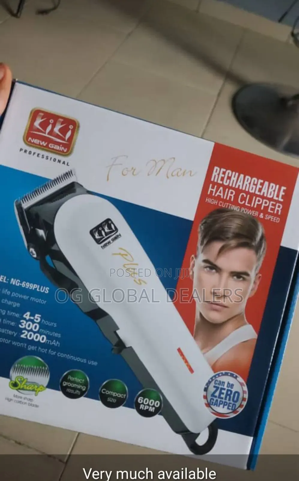 Kiki New Gain Rechargeable Hair Clipper.