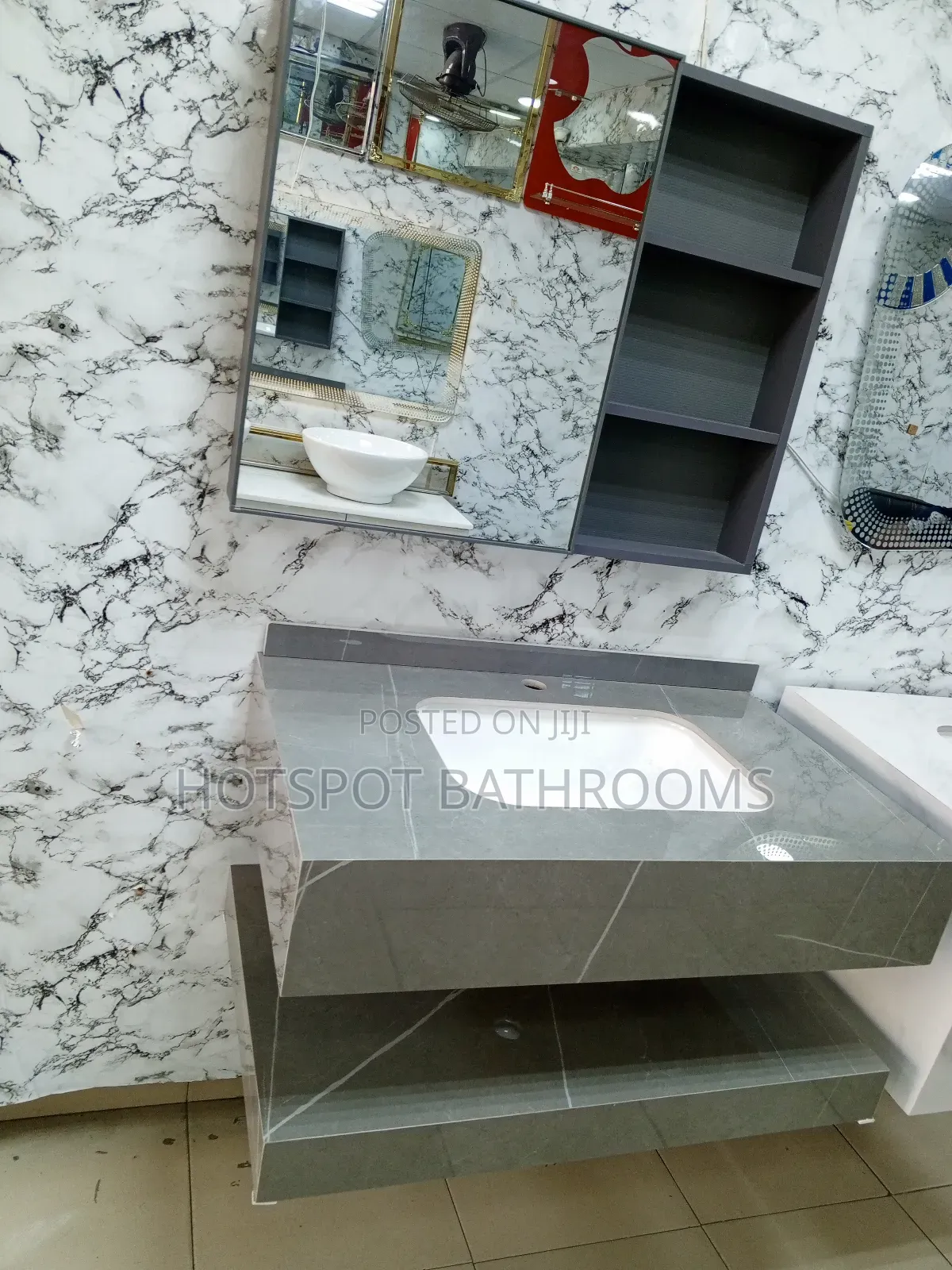80cm Marble Cabinet With Storage Space