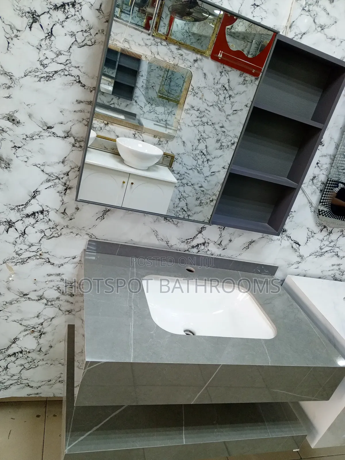 80cm Marble Cabinet With Storage Space