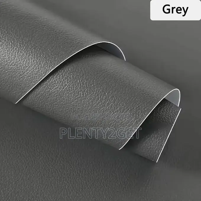 Self Adhesive PVC Faux Leather Patch, Used for Sofa, Car Seat, Grey