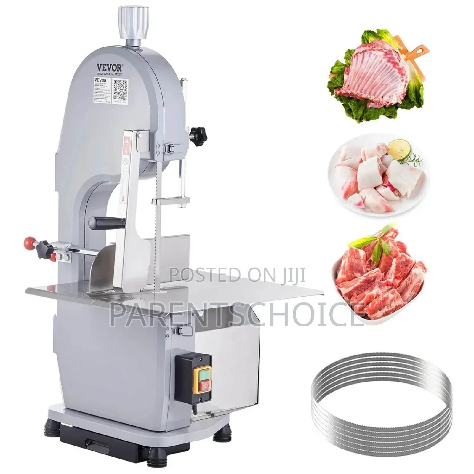 250ce Meat and Bone Bandsaw Cutting Machine - Silver