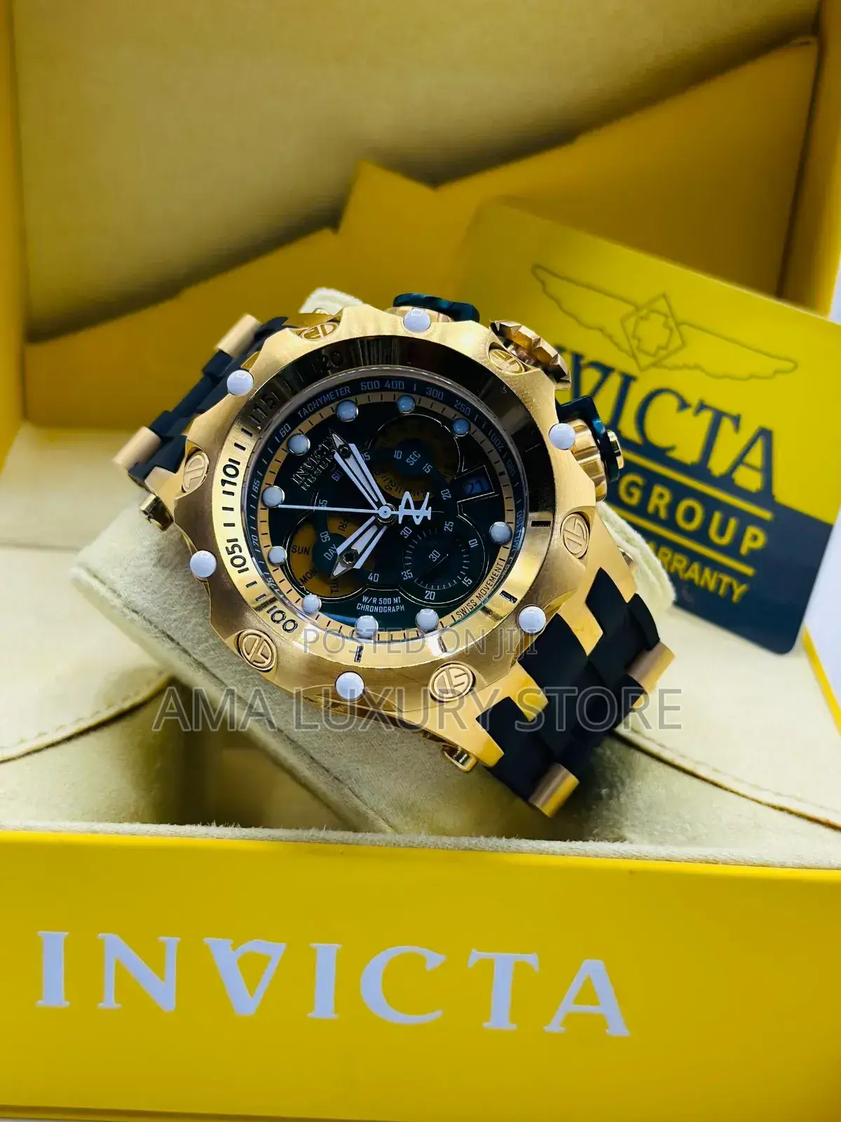 Invicta Luxury Rubber Strap Designer Men's Wristwatches
