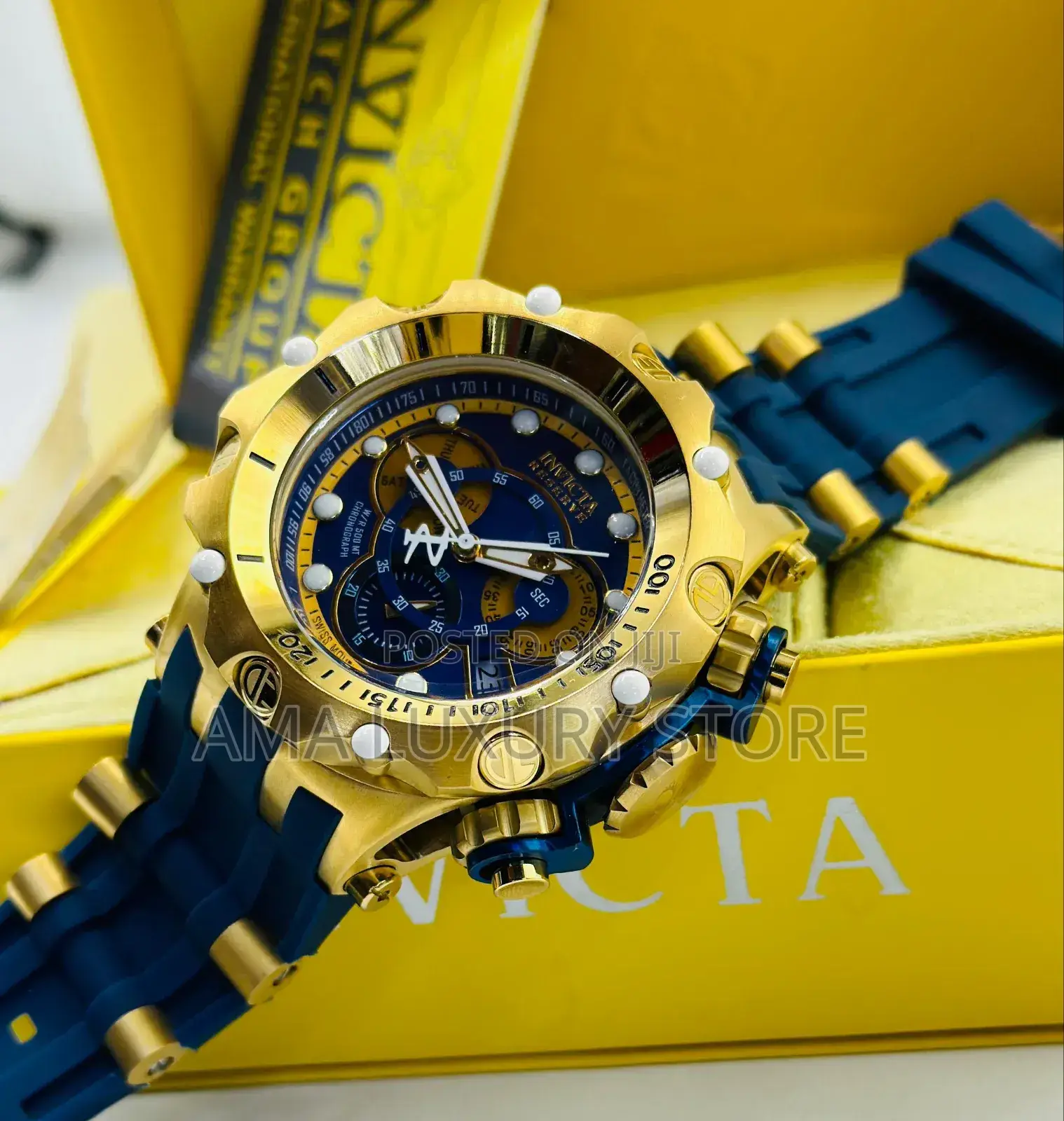 Invicta Luxury Rubber Strap Designer Men's Wristwatches
