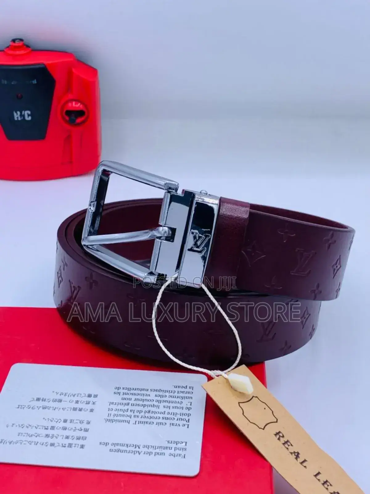 Louis Vuitton Genuine Leather Men's Belts