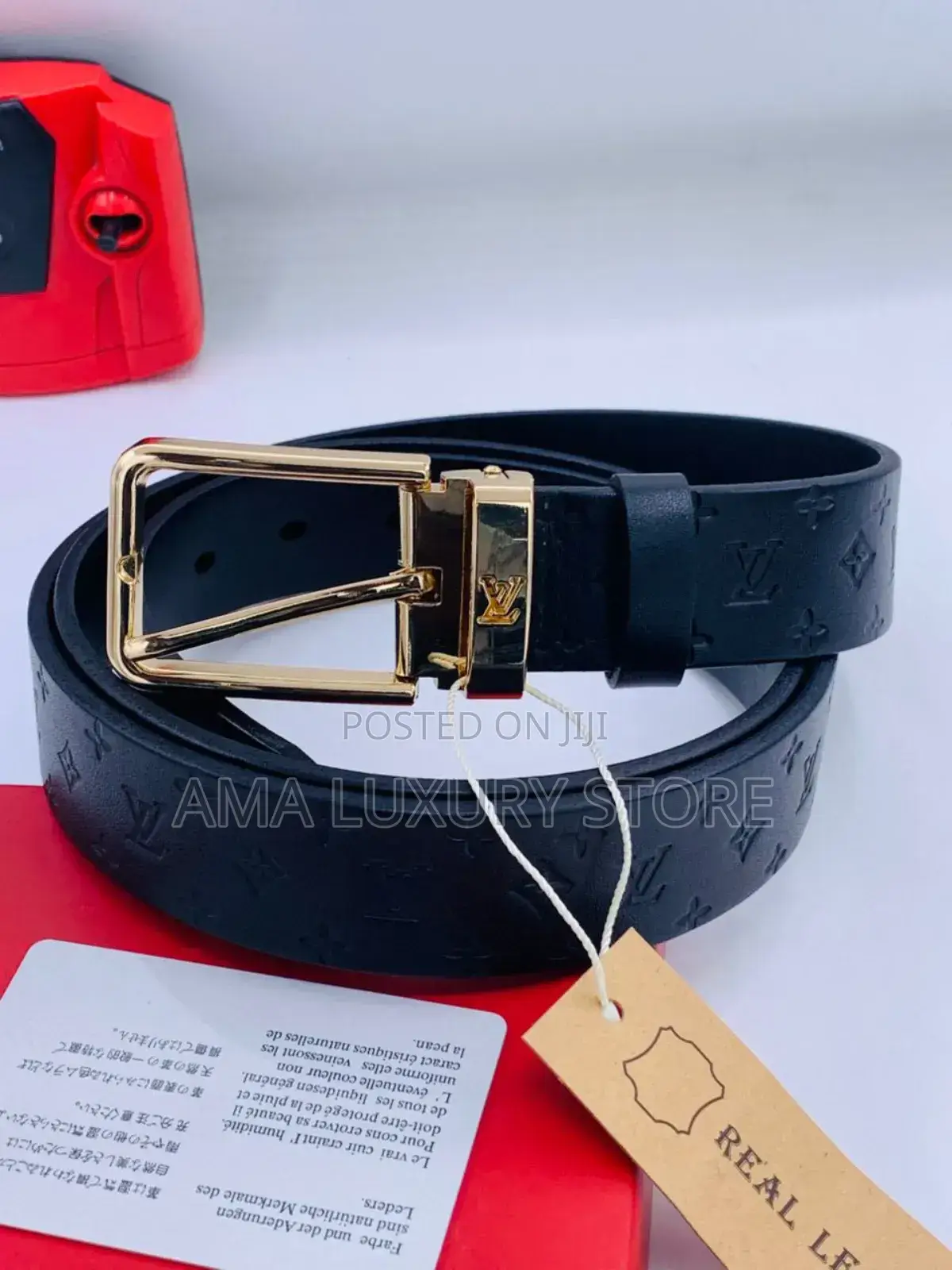 Louis Vuitton Genuine Leather Men's Belts