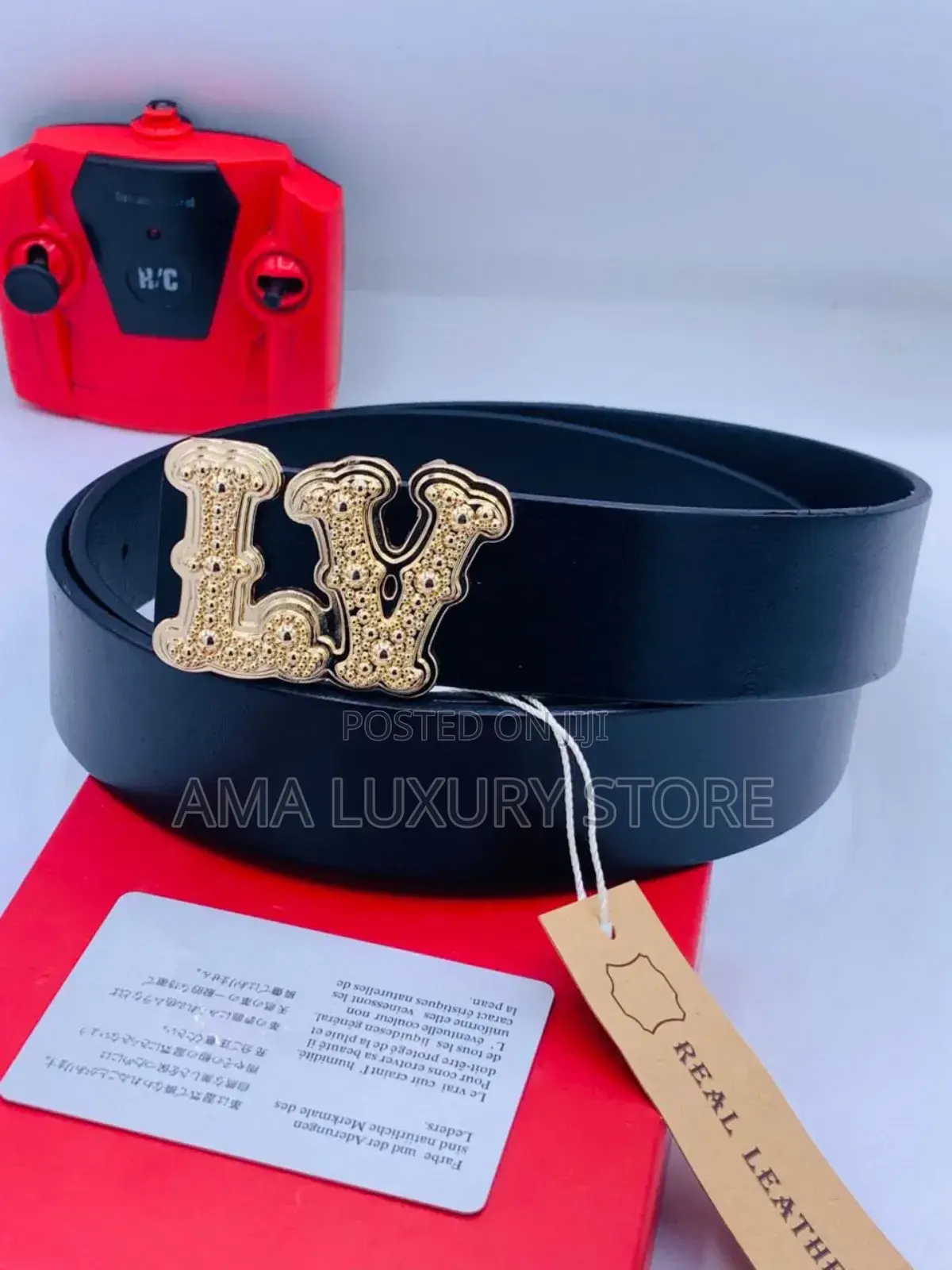 Louis Vuitton Genuine Leather Men's Belts