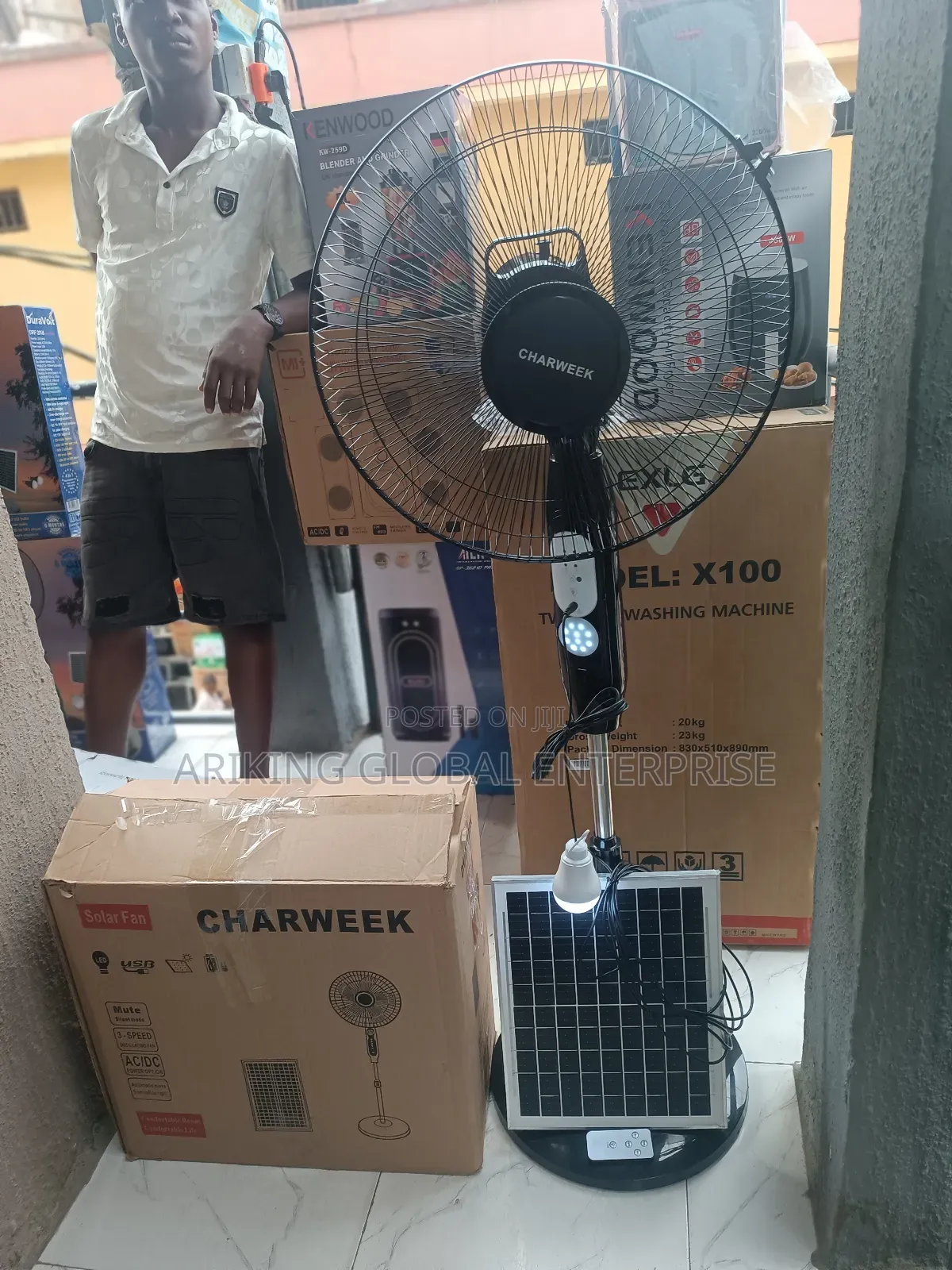 Eco Friendly Solar Rechargeable Fan.