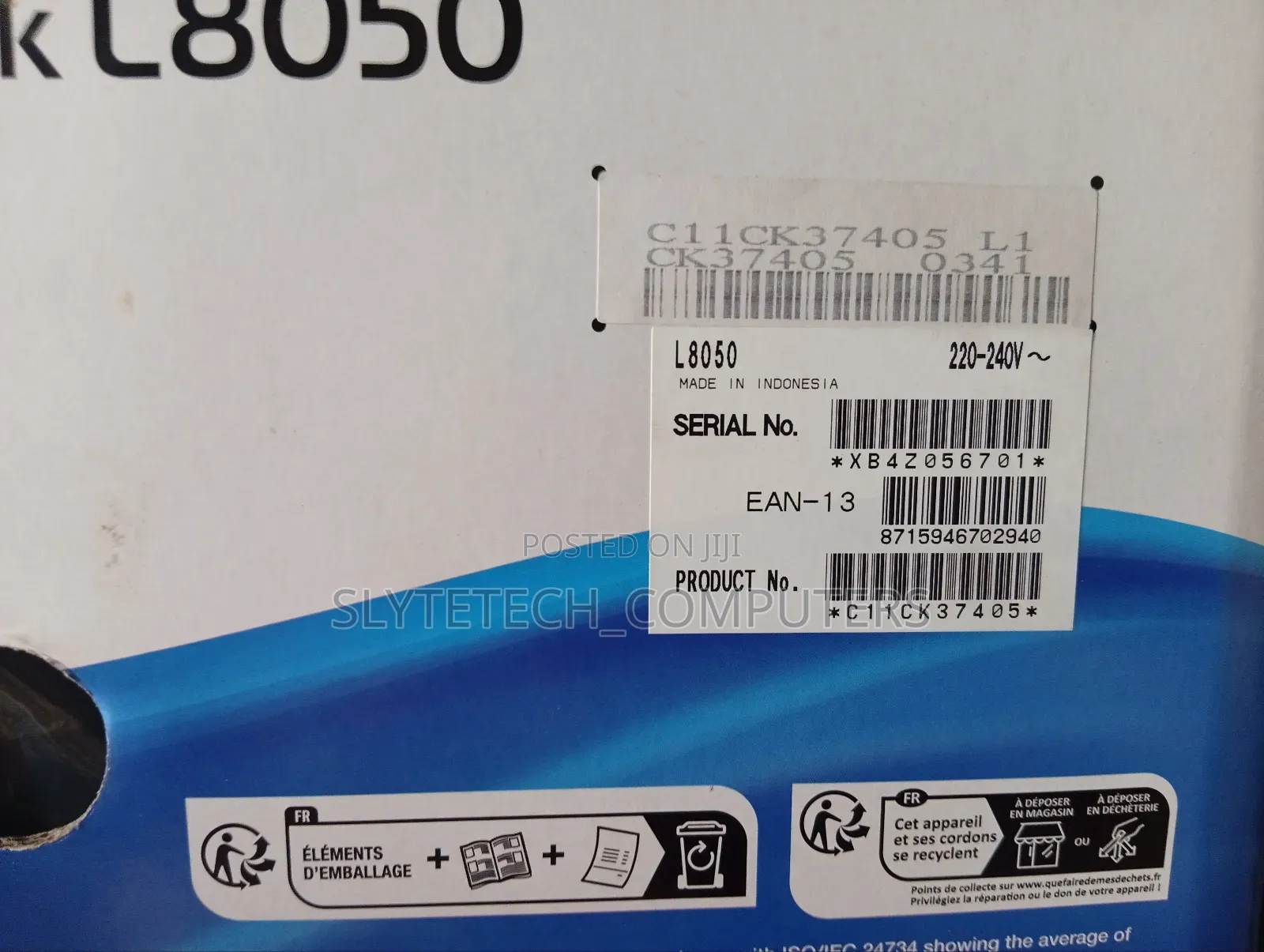 Epson L8050 Ecotank Printer for Id Cards, Photo and Document