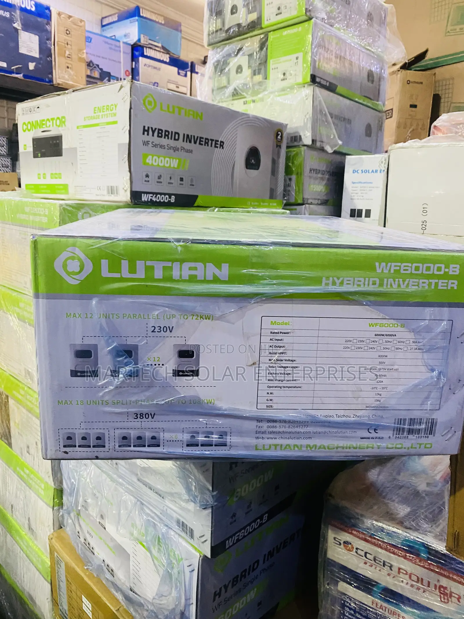6kva Lutian Hybrid Solar Inverter Single Phase 48v