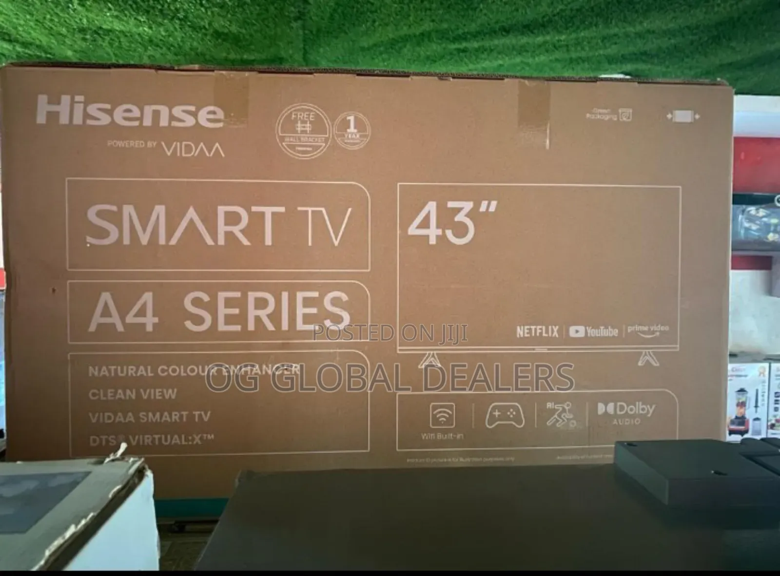 Hisense 43-Inch Smart Tv From the A6 Series.