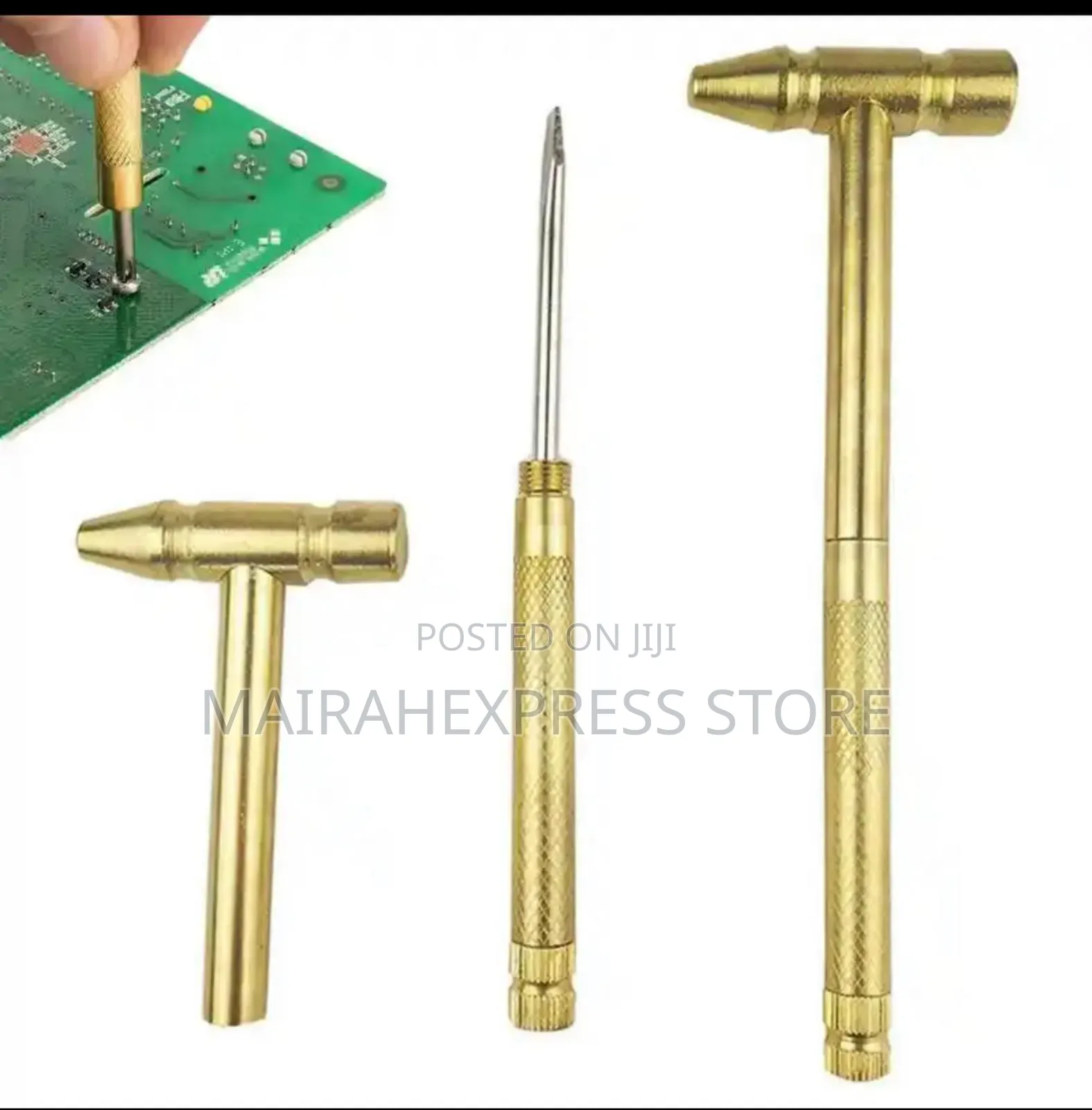6in1 Multifunctional Copper Detachable Craft Hammer/Screwdriver Set.