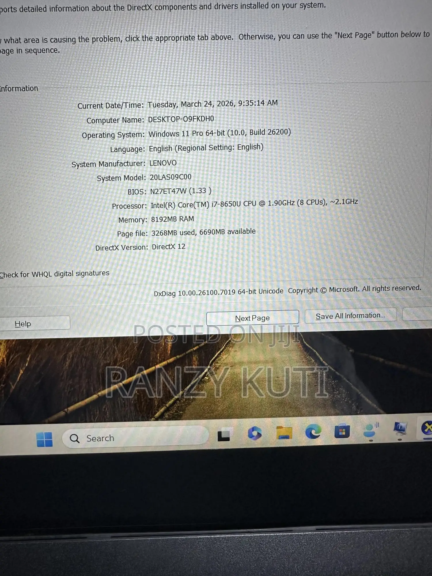 Laptop Lenovo ThinkPad T580 8GB Intel Core i7 SSD 256GB