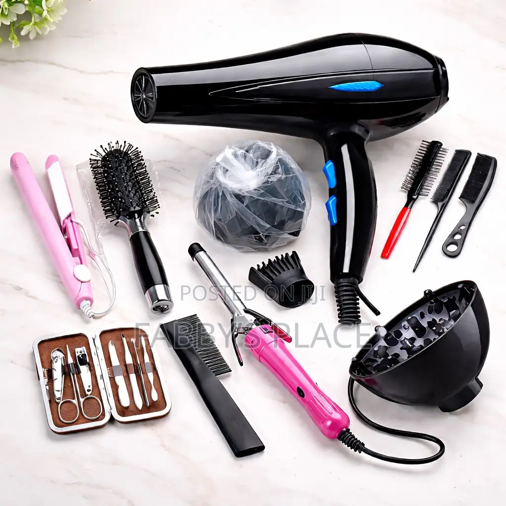 Complete Hair Dryer Set – Straightener, Curler Styling Tools