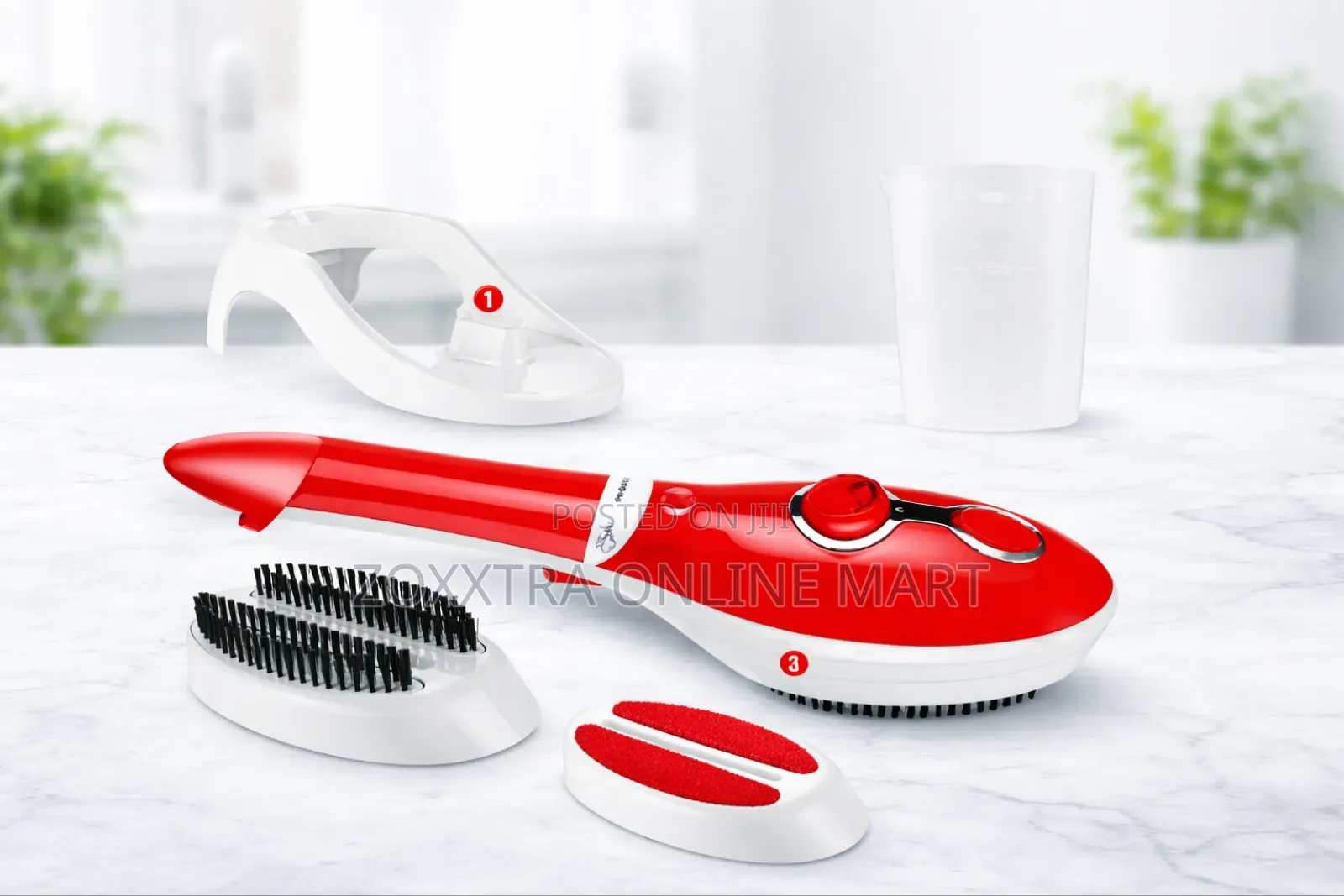 Red Steaming Iron Handheld Garment Steamer