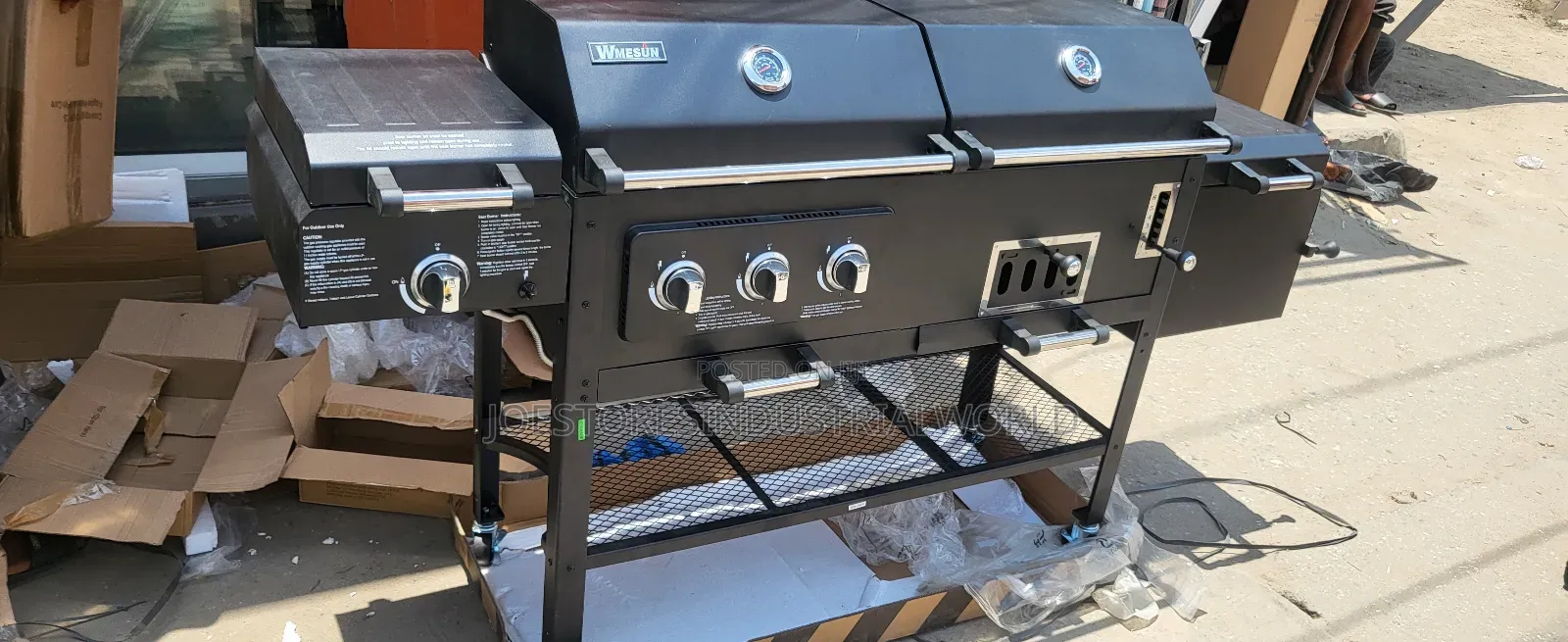 Industrial Gas and Charcoal Barbecue Machine