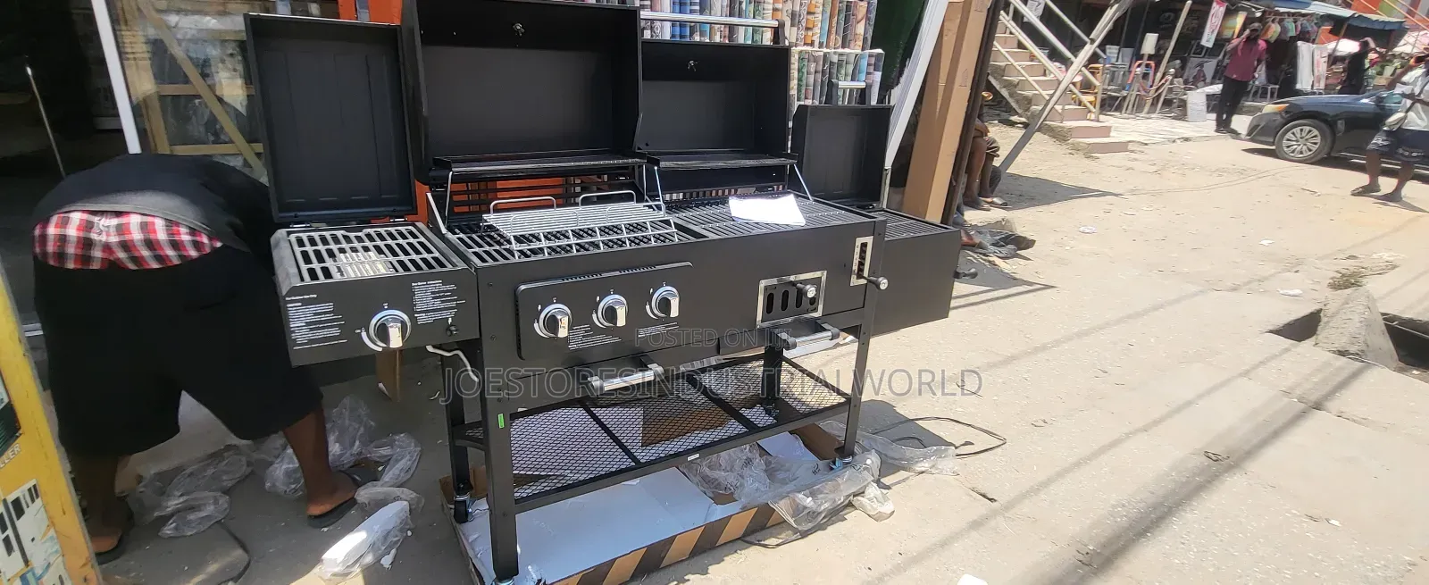 Industrial Gas and Charcoal Barbecue Machine