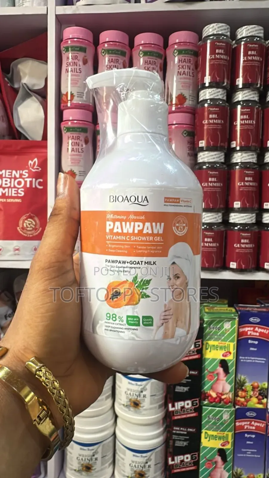 Bioaqua Pawpaw+Goat Milk Vitamin C Shower Gel