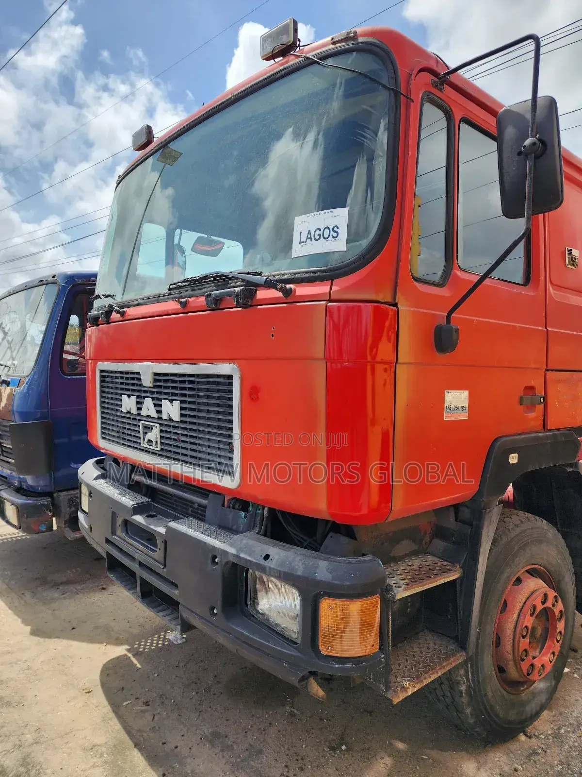 Foreign Used Man Diesel Truck Head 10 Tires 2005 Red