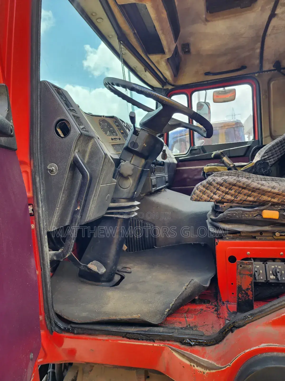 Foreign Used Man Diesel Truck Head 10 Tires 2005 Red