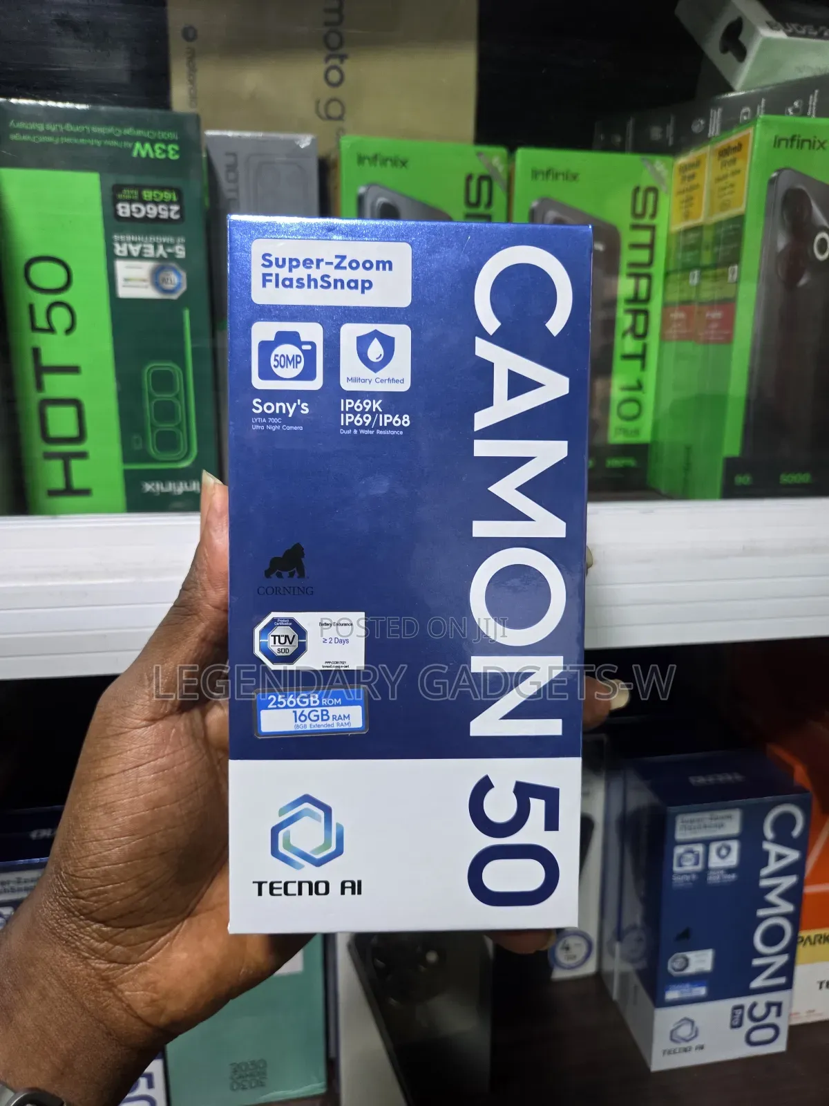 New Tecno Camon 50 256 GB Blue