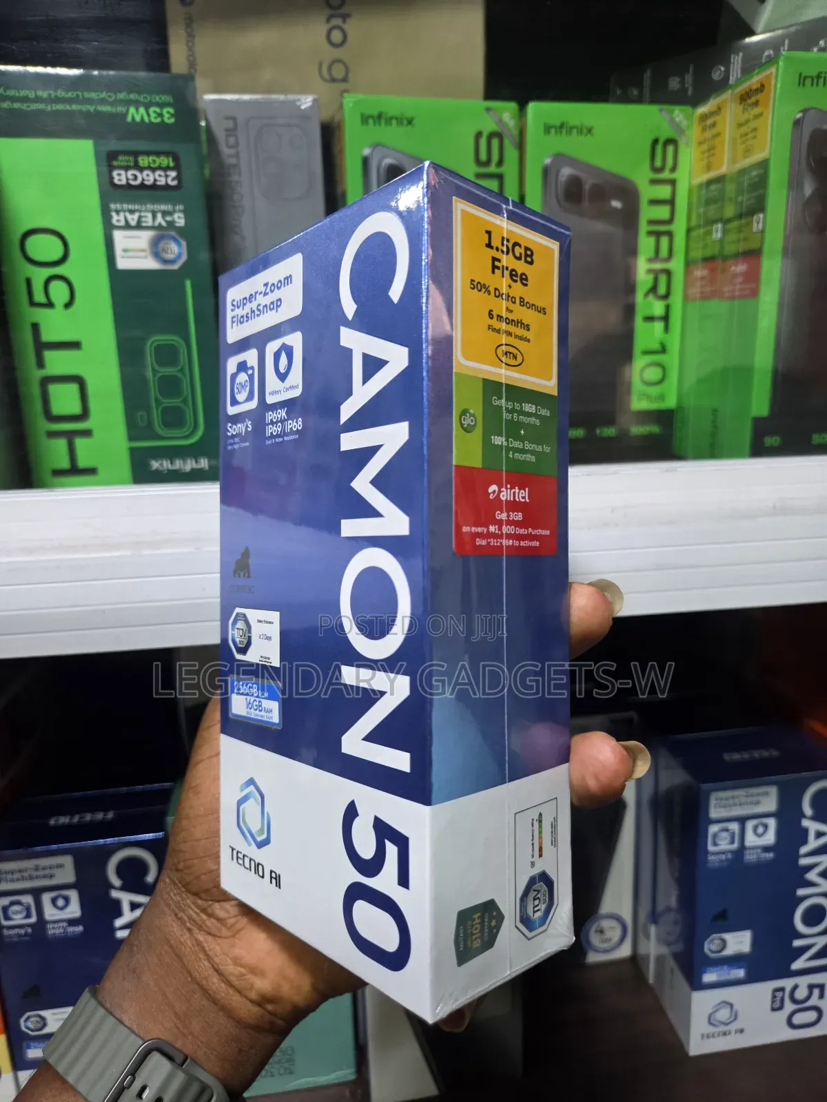 New Tecno Camon 50 256 GB Blue