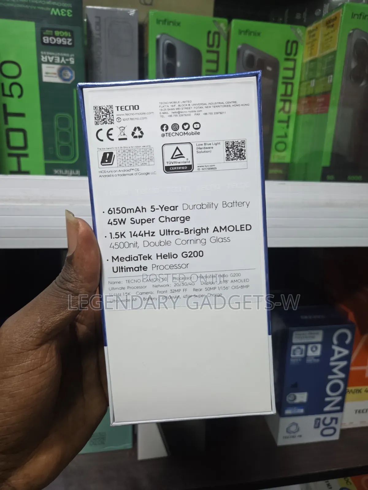 New Tecno Camon 50 256 GB Blue
