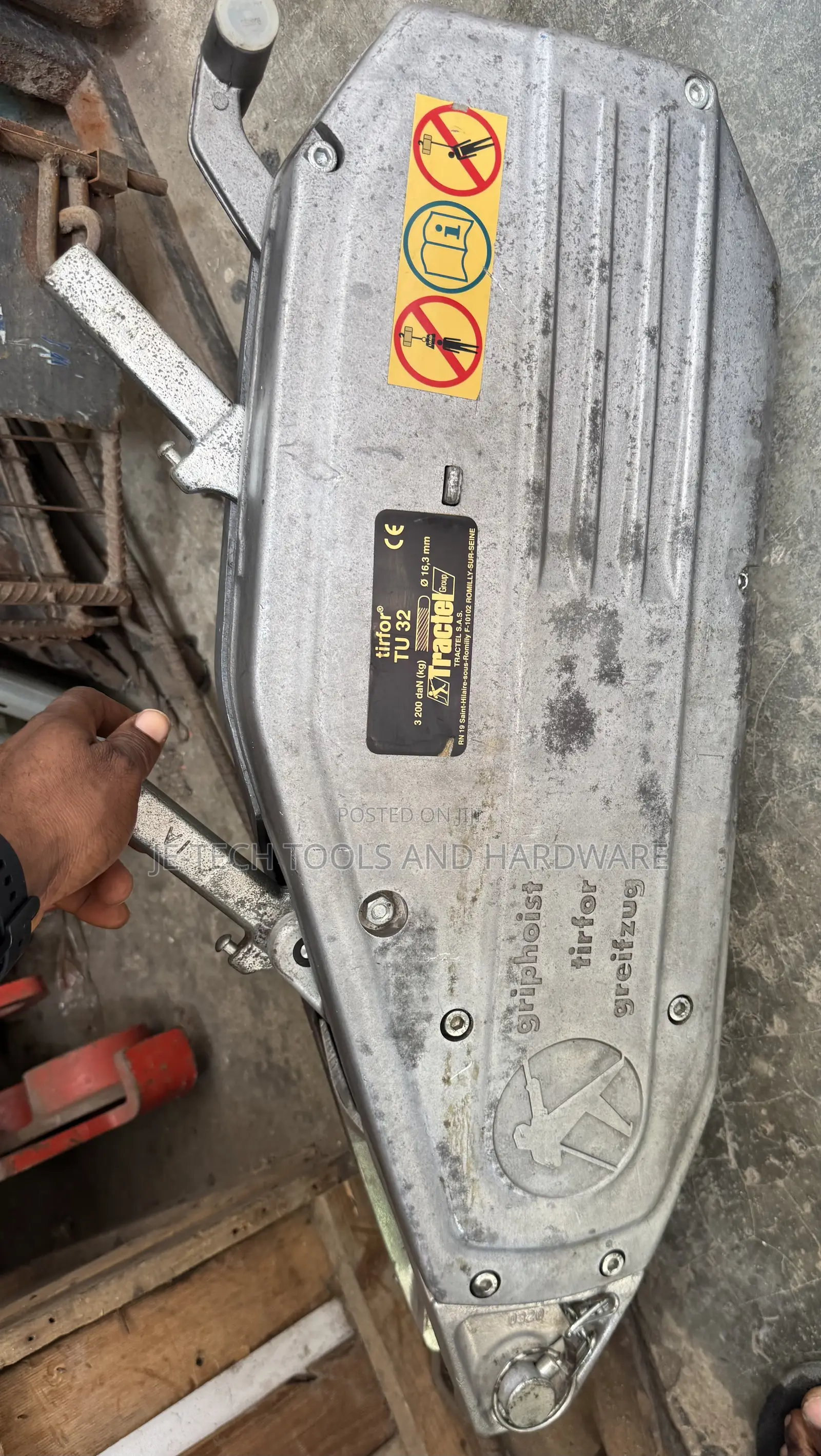 Tirfor Tu-32 Griphoist France Product 16mm Wire Rope Sing 20m