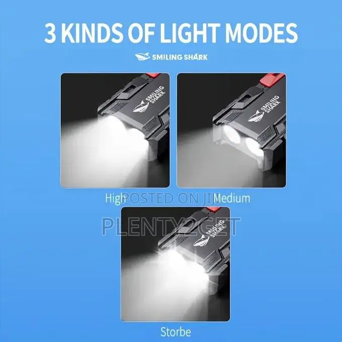 1pc Mini Flashlight, Smiling Shark Sd0712 Protable Floodlight, Led2 To