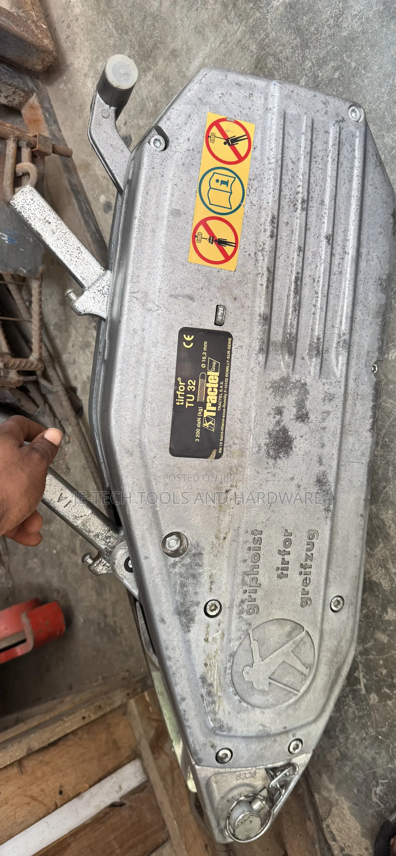 Tirfor Tu-32 Griphoist France Product 16mm Wire Rope Sing 20m