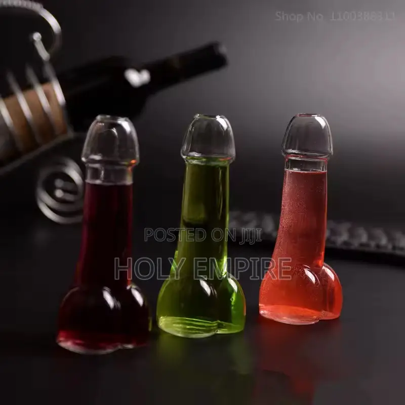 1pcs Shot Transparent Glass Cup Glas Genital Dick Penis Cocktail