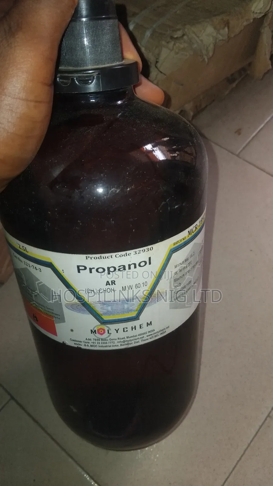 Propanol 2.5litres Analytical Grade