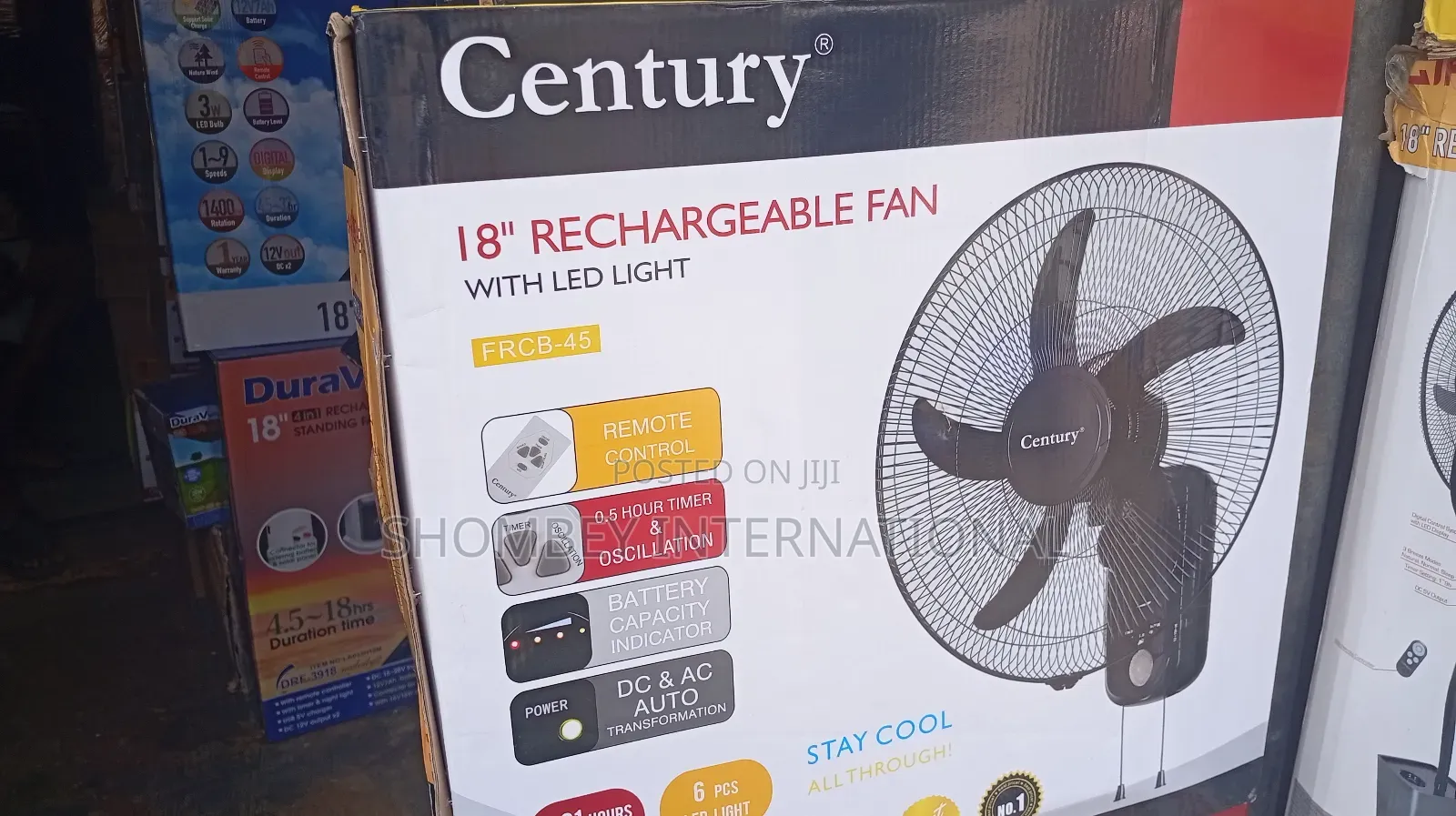 Century 18" Rechargeable Wall Fan