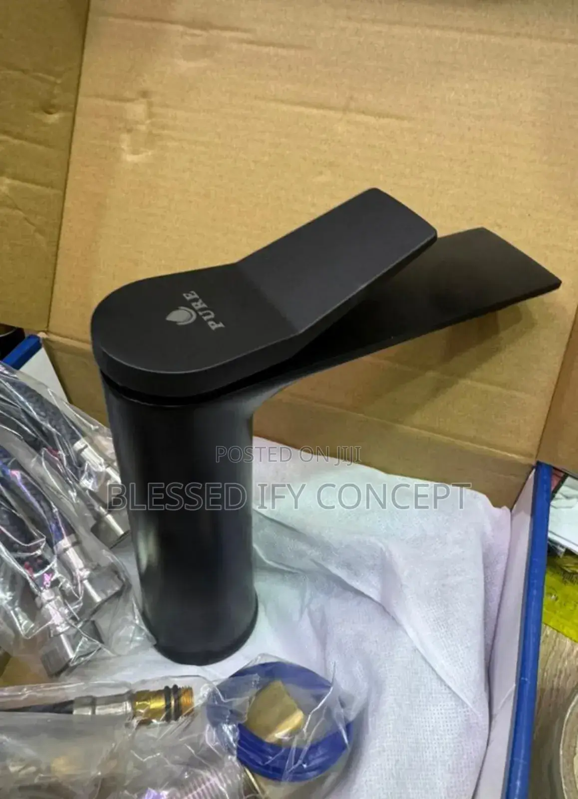 Basin Mixer Tap, Sliver and Black
