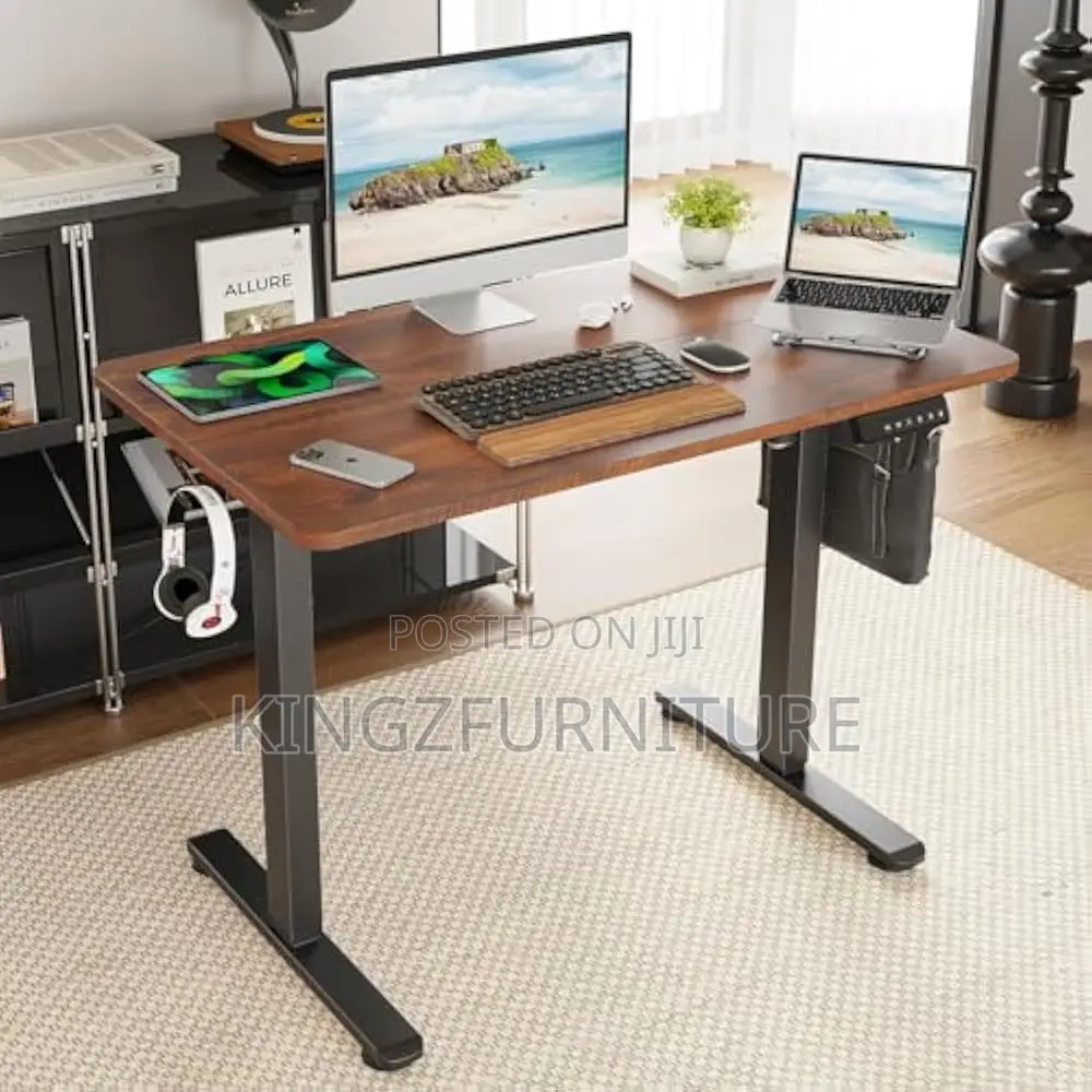 Home Office Desk With Splice Board (Reddish Brown)