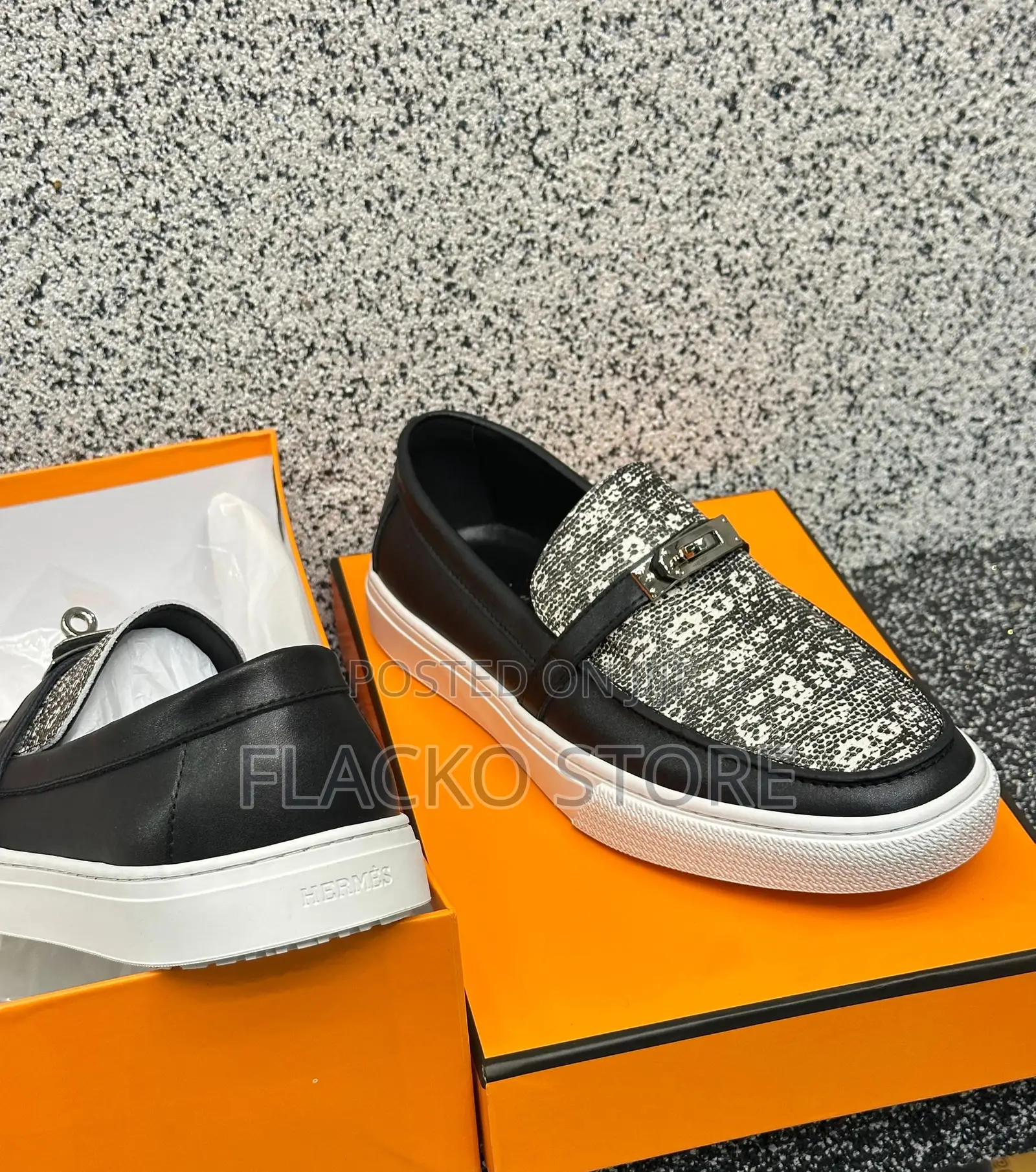 Original Hermes Classic Leather Sneakers