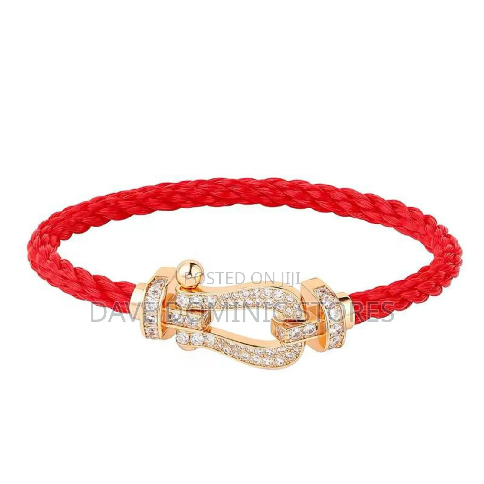 New Fred Force 10 Cord Bracelet in Black Red