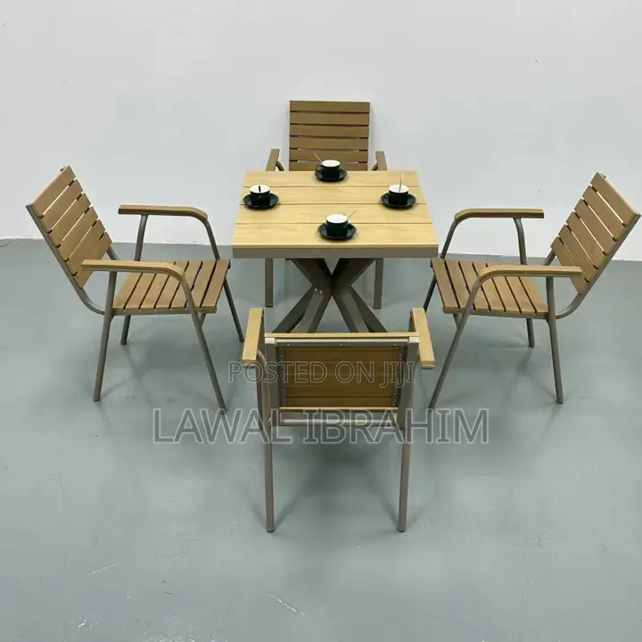 Modern Outdoor/Indoor Wooden Dining Set – 4 Seater